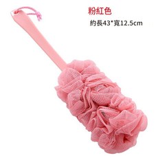 長柄沐浴刷 搓澡球 搓背刷 按摩刷 浴花刷, 大號粉色, 1個, 1個