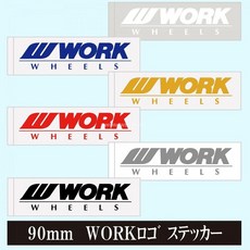 [WORK WHEEL] 90mm 워크 오리지널 미니스티커, 레드, 1개