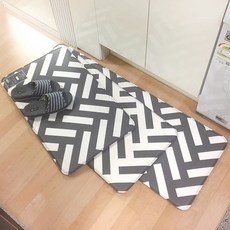 펫 매트 PVC 방수 미끄럼방지 바닥 롤, 1개, 다크 그레이과 화이트  74x46x1.5cm