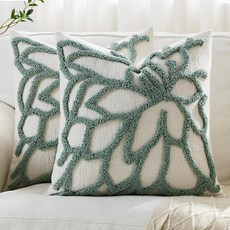 스타일 자수 쿠션 소파 침대 옆 요추 플로킹 태슬 창문 좌석 다다미, 1. 밝은 녹색