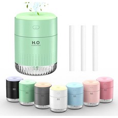 SZO 휴대용 미니 가습기 500ML USB 개인용 쿨 미스트 침실 사무실 여행 책상용 저소음 20dB 2가지 모드 및 자동 차단 소형 데스크탑 가습기 (핑크), Green