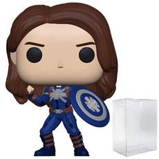 POP Marvel 마블 What If - 캡틴 카터 스텔스 수트 Funko 펀코팝 피규어 (호환 가능한 팝 박스 프로텍터 케이스와 번들) 멀티컬러 9.5cm