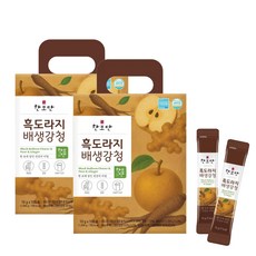 1 + 1 한포만 흑도라지 배생강청 스틱 진액 6년근홍삼 배합, 200개, 10ml