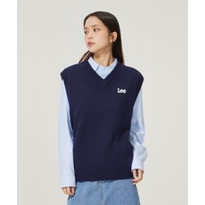 LEE 니트 베스트 네이비 406015