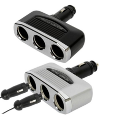 SF008 다이렉트 접이식 3구 차량용 소켓_ GT9409, 블랙