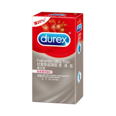 Durex 杜蕾斯超薄裝更薄型衛生套, 1個, 10個裝