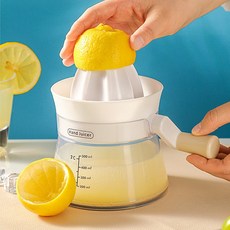릴스베이 대용량 눈금 계량 레몬 착즙기 회전식 수동 과일 스퀴저, 1개, 500ml