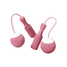 超級賣 靜音健身無繩跳繩 加大球體 粉色 一對, 大球粉色(一對), 1個