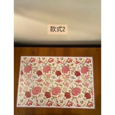 法式鄉村 義大利製 藝術花卉圖騰 PP 防水餐墊, 1個, 款式2