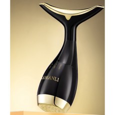 SAMANLI 電動按摩美容儀 全方位導入 提拉緊緻 V臉 面部按摩 清潔 臉部保養 皮膚按摩 瘦臉, 電動美容儀-充電, Black