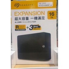 SEAGATE EXPANSION 16TB 桌上型硬碟 支援Windows/Mac 3年資料救援, 1個