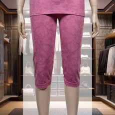 나염 여성용 8부 하의 내의 환갑선물 기모 부모님 나시 내복 성인