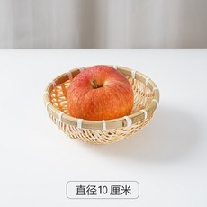 手工編織竹編晾曬簸箕 田園風防蚊蟲紗網 晾曬簸箕, 圓形竹編筐10厘米