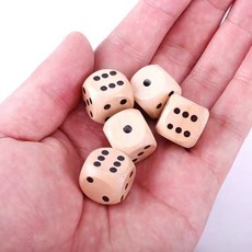 實木骰子實心大號骰子篩子酒吧用品KTV麻將桌遊團康 派隊 迎新麻將骰, 1個, 【木頭骰子16號】5顆裝