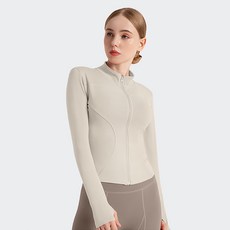 쿨쉐어 여성용 요가 필라테스 긴팔 집업 자켓 운동복 상의