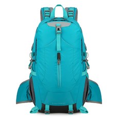 跨境新款40L戶外徒步登山背包防水專業男女輕便雙肩包大容量旅遊, 湖藍