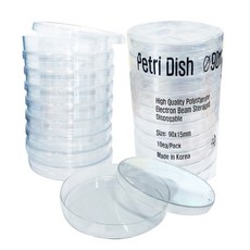 랩앤툴스 페트리 디쉬 90 10개입 멸균 샤레 접시 패트리 미생물 배양 세균 실험실 연구실 소모품 투명 샬레 과학 기구 아트 뚜껑 덮개 곰팡이 효모 키우기 화학 식물 미니 테라리움, 1팩