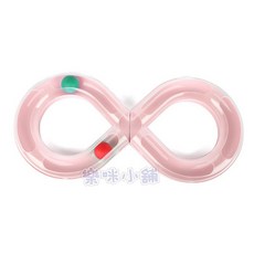 安心寵物精品 軌道球貓玩具 貓咪玩具 貓玩具 貓咪 玩具 軌道球 逗貓玩具 貓轉盤 逗貓, 1個, 8字形軌道球-櫻花粉