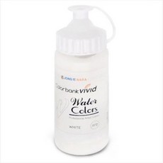 [엘제이] 비비드 수채화 물감 200ml 낱색 501 화이트, 1세트