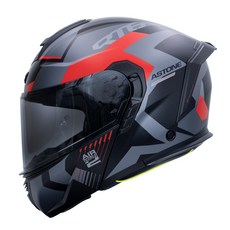 ASTONE官方直營 RT6 ZB02 可掀式全罩安全帽 內墨鏡 可樂帽 汽水帽, 平黑/紅