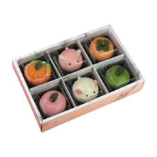 居事生活兔年手工皂禮盒A款六入，新年送禮/交換禮物首選，古早味香氛手工香皂, 1套