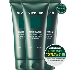 바이브랩 리바이 4주 솔루션 안티 헤어 로스 스칼프 프로틴 트리트먼트, 3개, 200ml