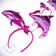 헤어밴드 풍선 돌고래 파티소품 풍선머리띠