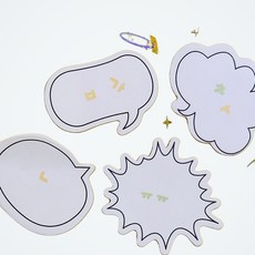 메모패드 귀여운 말풍선 다이어리 꾸미기 메모지, 1개