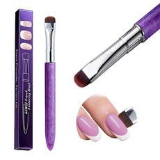 GSWOI 프렌치 팁 & 네일 클리닝 브러시 - 전문 매니큐어를 위한 맞춤형 회사 브리스틀이 포함된 듀얼 기능 젤 폴리쉬 도구 (F20), F18