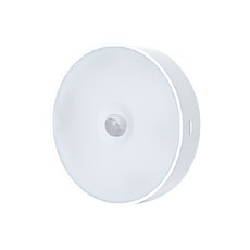 LED圓型磁吸感應燈 智能感應床頭燈 無痕免釘 (暖光/白光), 圓形/暖黃光（三檔開關）, 10個