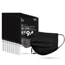 KF94 덴탈 마스크 대형 국산 학교 위생지퍼백 포장, 5매입, 10개, KF94_대형_블랙