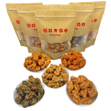 미친마화 미니 꽈배기 추억의 과자 국내산 혼합 (오리지널 대파 참깨 파래 마라맛), 250g, 1개