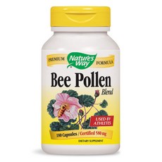Nature's Way 蜂花粉素食膠囊 580mg, 1組, 180顆