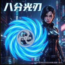 八分光輪可充電夜光玩具, 408cm藍色, 1個