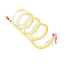 [제이스펫] 레이스 고양이 터널 장난감, 옐러우, 2개