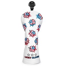 Golf Mallet 퍼터 커버 헤드커버 USA 럭키 클로버 마그네틱 클로저 프리미엄 가죽 골프 헤드커버 골프 DF3 퍼터에 적합 말렛 퍼터 헤드커버(DF3 퍼터용), 페어웨이용(1개)