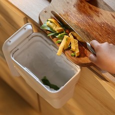 싱크대 휴지통 걸이 아기침대 기저귀 주방 음식물 쓰레기통 ur 64, 그레이, 그레이