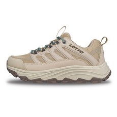 【LOTTO 義大利】女 寬楦 CT330 防潑水登山鞋(燕麥色) - 舒適耐磨健行鞋