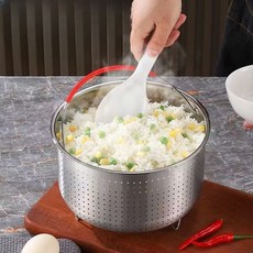 내솥 저당 찜통 스테인리스 가정용 트레이 밥솥 채반, 1개, C_4L 304 스팀 밥솥