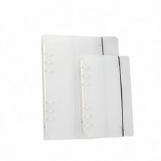 六孔活頁夾 A5/A6 活頁夾 無印風活頁夾 極簡風孔夾 活頁冊外夾 活頁文件夾, A6-夾鏈收納袋, 1個