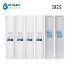 清淨淨水店 台製20吋大胖水塔過濾器濾心一年份超值組(6支裝) ，有效過濾雜質泥沙，組合式濾心設計, 1個, Ａ．佑瑄ｐｐ＋ＤＣ高精密椰殼活性碳４＋２