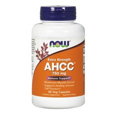 now 健而婷 AHCC素食膠囊 750mg, 60顆, 1罐