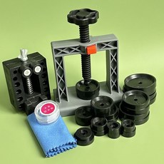 手表壓蓋器 換電池 工具組 附磨具 絨布 防水膏 鑷子 撬刀, 1個, 手表拆卸工具,壓蓋器+12個磨具