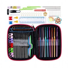 뜨개질 바늘 골무 코바늘 100p 풀세트 손뜨개 취미 수예 E뜨개질바늘100P세트, 1개