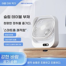 [초대형 풍량]초고속 아이스쿨링 벽걸이 냉풍기 사무실탁상용선풍기 무소음usb냉풍기 사무용 탁상용 선풍기 3in1 저소음 강풍, BLDC 모터, 하얀색