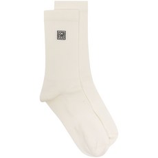 토템 로고 인타르시아 골지 니트 양말