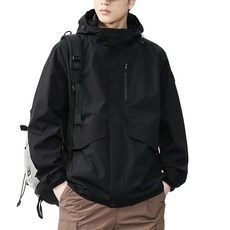 GDGZJJD 남성용 방수 레인 디펜더 릴렉스 핏 재킷 릴렉스 핏 재킷
