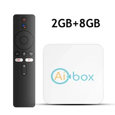 스마트 AI TV 박스 Ai 안드로이드 9.0 Amlogic S905L3 2GB 8GB 9 OS 2.4G&5G 듀얼 WiFi 음성 인식 셋톱박, 01 Eu 플러그, 01 2G8G