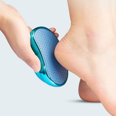 ecolucky 나노 글라스 각질제거기 풋케어 뒤꿈치 굳은살제거, 1개, 나노글라스 각질제거기 블루