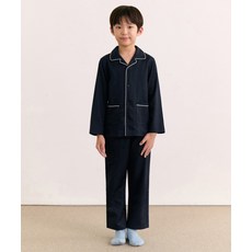무신사 스탠다드 MUSINSA STANDARD KIDS 코튼 모달 파자마 세트 [네이비/화이트] MKDUHZX10-D6 371151